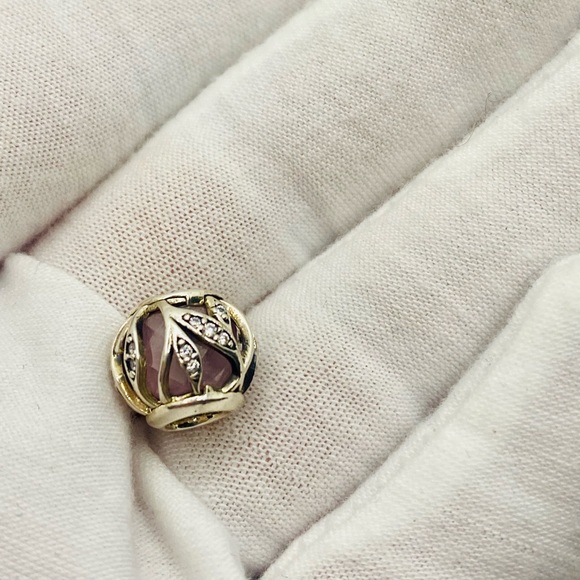 EUC Pandora 791969PCZ Sterling Silver Nature's Radiance Abstract Charm w/ CZ's - Picture 7 of 11